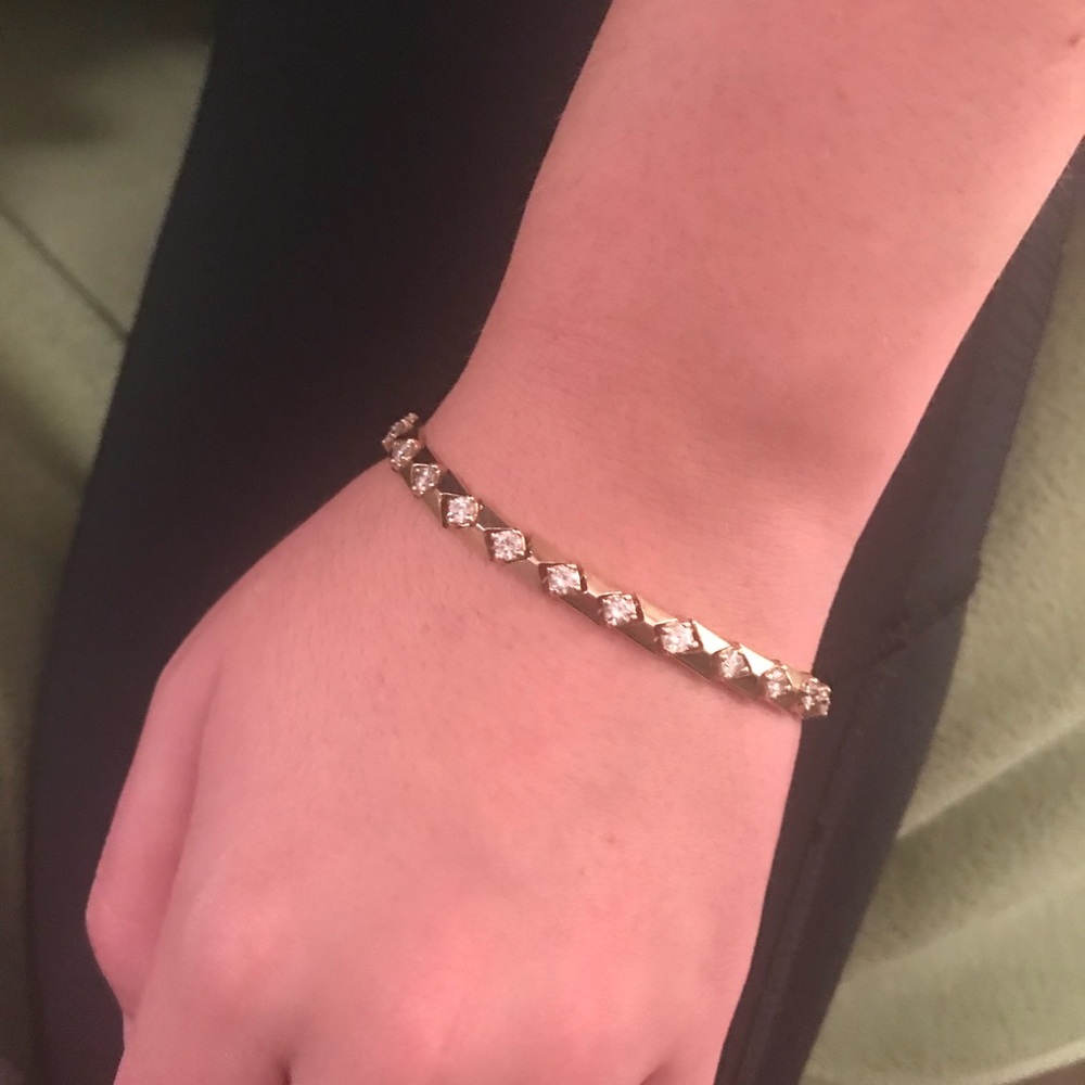 14K Gold and Diamond Tennis style Bracelet